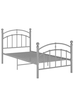 Białe metalowe łóżko jednoosobowe 90x200 cm - Enelox ze sklepu Edinos.pl w kategorii Łóżka i materace - zdjęcie 172411493