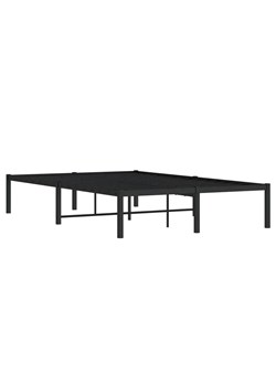Czarne metalowe łóżko 120x200 cm - Dafines ze sklepu Edinos.pl w kategorii Łóżka i materace - zdjęcie 172411602
