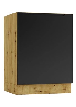 Dolna szafka kuchenna 60 cm dąb artisan + czarny - Granada 8X ze sklepu Edinos.pl w kategorii Meble kuchenne - zdjęcie 172411692
