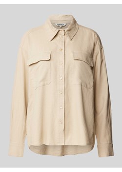 Bluzka lniana o kroju oversized z kieszeniami z patką na piersi model ‘CARO’ ze sklepu Peek&Cloppenburg  w kategorii Koszule damskie - zdjęcie 172412042