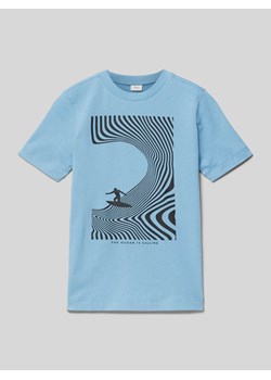 T-shirt z nadrukiem z motywem i napisem ze sklepu Peek&Cloppenburg  w kategorii T-shirty chłopięce - zdjęcie 172412153