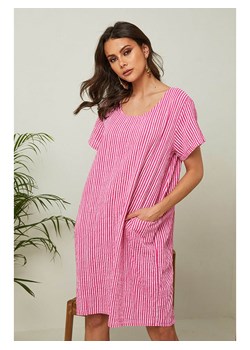 La Compagnie Du Lin Sukienka &quot;Days&quot; w kolorze różowo-białym ze sklepu Limango Polska w kategorii Sukienki - zdjęcie 172412630