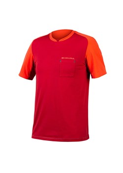 ENDURA Koszulka kolarska &quot;GV500 Foyle Tech&quot; w kolorze pomarańczowo-czerwonym ze sklepu Limango Polska w kategorii T-shirty męskie - zdjęcie 172413810