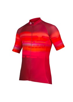 ENDURA Koszulka kolarska &quot;Virtual Texture&quot; w kolorze czerwonym ze sklepu Limango Polska w kategorii T-shirty męskie - zdjęcie 172413814