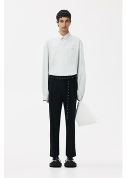 H & M - Wełniane spodnie z paskiem - Czarny ze sklepu H&M w kategorii Spodnie męskie - zdjęcie 172414531