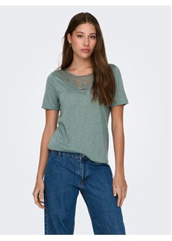 JDY T-Shirt Dodo 15296235 Zielony Regular Fit ze sklepu MODIVO w kategorii Bluzki damskie - zdjęcie 172416070