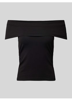 Bluzka z odkrytymi ramionami w jednolitym kolorze model ‘KERRY’ ze sklepu Peek&Cloppenburg  w kategorii Bluzki damskie - zdjęcie 172417003