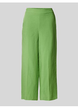Spodnie materiałowe z szeroką nogawką w kant ze sklepu Peek&Cloppenburg  w kategorii Spodnie damskie - zdjęcie 172417371