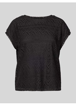 T-shirt z ażurowym wzorem model ‘MAYA’ ze sklepu Peek&Cloppenburg  w kategorii Bluzki damskie - zdjęcie 172417563