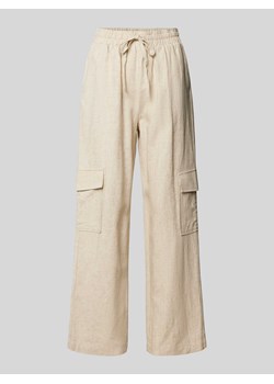 Spodnie cargo z szeroką nogawką i elastycznym pasem model ‘DALEY’ ze sklepu Peek&Cloppenburg  w kategorii Spodnie damskie - zdjęcie 172417920