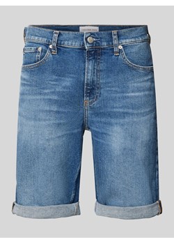 Szorty jeansowe o kroju slim fit z 5 kieszeniami ze sklepu Peek&Cloppenburg  w kategorii Spodenki męskie - zdjęcie 172418250