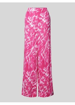 Spodnie materiałowe z nadrukiem na całej powierzchni ze sklepu Peek&Cloppenburg  w kategorii Spodnie damskie - zdjęcie 172418353