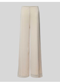 Spodnie materiałowe z szerokimi nogawkami i efektowną przędzą ze sklepu Peek&Cloppenburg  w kategorii Spodnie damskie - zdjęcie 172418412