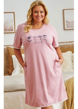 Doctor Nap różowa koszula nocna plus size TB.5366, Kolor różowy, Rozmiar L, Doctor Nap ze sklepu Primodo w kategorii Koszule nocne - zdjęcie 172418952