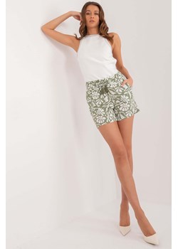 Wzorzyste szorty damskie Sublevel khaki ze sklepu 5.10.15 w kategorii Szorty - zdjęcie 172420163