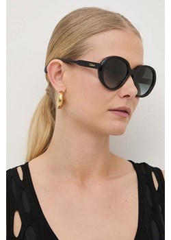 Chloé okulary przeciwsłoneczne damskie kolor czarny CH0221S ze sklepu ANSWEAR.com w kategorii Okulary przeciwsłoneczne damskie - zdjęcie 172421291