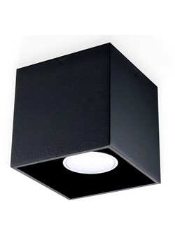 Kwadratowy plafon E766-Quas - czarny ze sklepu Edinos.pl w kategorii Lampy sufitowe - zdjęcie 172421310