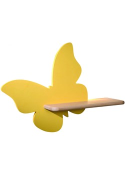 Żółty kinkiet dziecięcy motyl z półką - K031-Didi ze sklepu Edinos.pl w kategorii Lampy dziecięce - zdjęcie 172421463