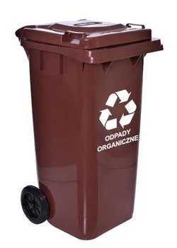 Brązowy śmietnik na odpady organiczne - Mico ze sklepu Edinos.pl w kategorii Pozostałe wyposażenie ogrodowe - zdjęcie 172421631
