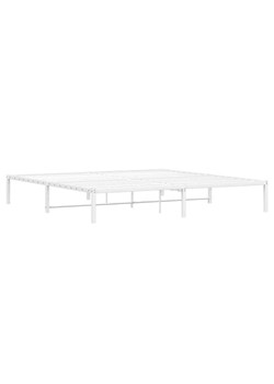 Białe metalowe łóżko 140x200 cm - Tresto ze sklepu Edinos.pl w kategorii Łóżka i materace - zdjęcie 172421761