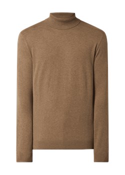 Sweter z wywijanym kołnierzem z bawełny model ‘Berg’ ze sklepu Peek&Cloppenburg  w kategorii Swetry męskie - zdjęcie 172422162