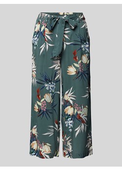 Spodnie materiałowe z szeroką nogawką i wiązanym paskiem model ‘NOVA LIFE CROP’ ze sklepu Peek&Cloppenburg  w kategorii Spodnie damskie - zdjęcie 172422210