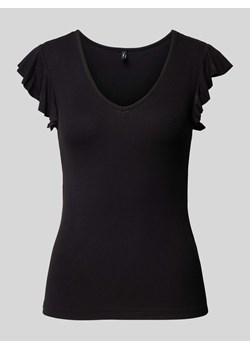 T-shirt z dekoltem w serek model ‘BELIA’ ze sklepu Peek&Cloppenburg  w kategorii Bluzki damskie - zdjęcie 172422361