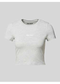 T-shirt krótki z nadrukiem z logo ze sklepu Peek&Cloppenburg  w kategorii Bluzki damskie - zdjęcie 172422392