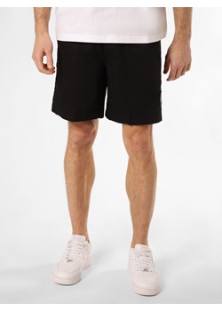 Calvin Klein Jeans Męskie szorty z zawartością lnu Mężczyźni Bawełna czarny jednolity ze sklepu vangraaf w kategorii Spodenki męskie - zdjęcie 172422762
