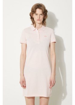 Lacoste sukienka EF5473-ADY kolor różowy mini dopasowana EF5473.-ADY ze sklepu PRM w kategorii Sukienki - zdjęcie 172422863