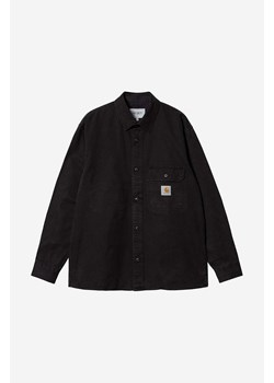Carhartt WIP koszula bawełniana Reno Shirt Jac męska kolor czarny relaxed z kołnierzykiem klasycznym I031447-BLACK ze sklepu PRM w kategorii Koszule męskie - zdjęcie 172422920