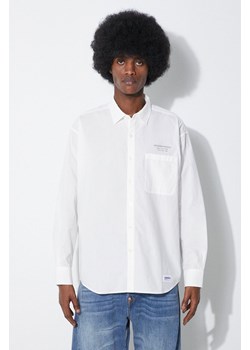 NEIGHBORHOOD koszula bawełniana Trad męska kolor biały regular z kołnierzykiem klasycznym 241SPNH.SHM01 ze sklepu PRM w kategorii Koszule męskie - zdjęcie 172423002