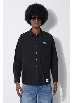 NEIGHBORHOOD koszula bawełniana Trad męska kolor czarny regular z kołnierzykiem klasycznym 241SPNH.SHM01 ze sklepu PRM w kategorii Koszule męskie - zdjęcie 172423004