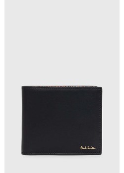 Paul Smith portfel skórzany kolor czarny M1A-4832-BMULTI ze sklepu PRM w kategorii Portfele męskie - zdjęcie 172423164