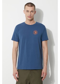 Fjallraven t-shirt 1960 Logo T-shirt męski kolor niebieski z nadrukiem F87313 ze sklepu PRM w kategorii T-shirty męskie - zdjęcie 172423242