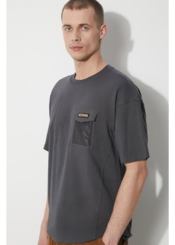 Columbia t-shirt bawełniany Painted Peak męski kolor szary z aplikacją 2074481 ze sklepu PRM w kategorii T-shirty męskie - zdjęcie 172423244