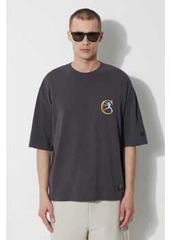 Champion t-shirt bawełniany męski kolor szary z aplikacją 219999 ze sklepu PRM w kategorii T-shirty męskie - zdjęcie 172423264