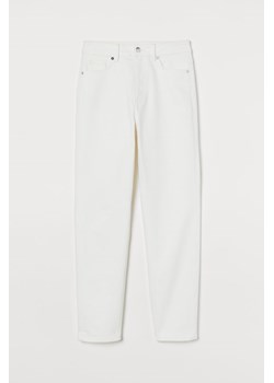 H & M - Slim Mom High Ankle Jeans - Biały ze sklepu H&M w kategorii Jeansy damskie - zdjęcie 172423284