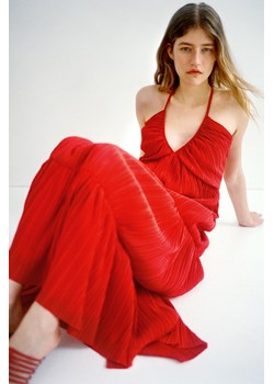 H & M - Plisowana sukienka maxi - Czerwony ze sklepu H&M w kategorii Sukienki - zdjęcie 172423293