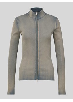 Bluza rozpinana z efektem prążkowania model ‘Anja’ ze sklepu Peek&Cloppenburg  w kategorii Bluzy damskie - zdjęcie 172423343