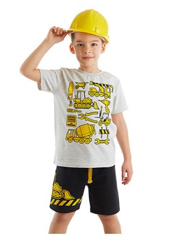 Denokids 2-częściowy zestaw &quot;Construction&quot; w kolorze biało-czarnym ze sklepu Limango Polska w kategorii T-shirty chłopięce - zdjęcie 172423643