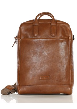 Elegancki plecak damski duży torba skórzana premium MARCO MAZZINI kamelowy ze sklepu Verostilo w kategorii Plecaki - zdjęcie 172424463