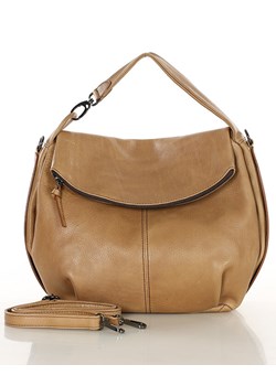 Luksusowa torebka do ręki skórzana damska premium MARCO MAZZINI beżowa ze sklepu Verostilo w kategorii Listonoszki - zdjęcie 172424473