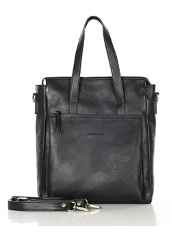 Luksusowa torebka shopperka aktówka skórzana MARCO MAZZINI czarna ze sklepu Verostilo w kategorii Torby Shopper bag - zdjęcie 172424573