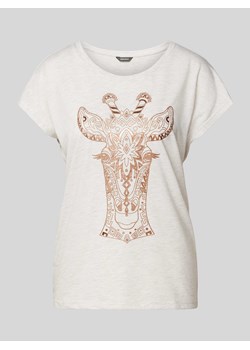 T-shirt z dodatkiem wiskozy i zwierzęcym nadrukiem ze sklepu Peek&Cloppenburg  w kategorii Bluzki damskie - zdjęcie 172424854