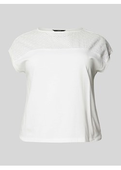 T-shirt z haftem angielskim model ‘KAYA’ ze sklepu Peek&Cloppenburg  w kategorii Bluzki damskie - zdjęcie 172424931