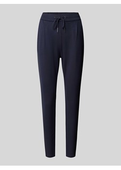 Spodnie materiałowe o luźnym kroju z zakładkami w pasie model ‘EVA’ ze sklepu Peek&Cloppenburg  w kategorii Spodnie damskie - zdjęcie 172425070
