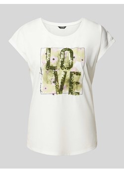 T-shirt z cekinowym obszyciem ze sklepu Peek&Cloppenburg  w kategorii Bluzki damskie - zdjęcie 172425114