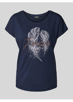 T-shirt z dodatkiem wiskozy i nadrukiem z motywem ze sklepu Peek&Cloppenburg  w kategorii Bluzki damskie - zdjęcie 172425152