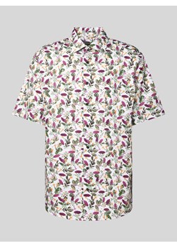 Koszula biznesowa o kroju comfort fit z nadrukiem na całej powierzchni ze sklepu Peek&Cloppenburg  w kategorii Koszule męskie - zdjęcie 172425612
